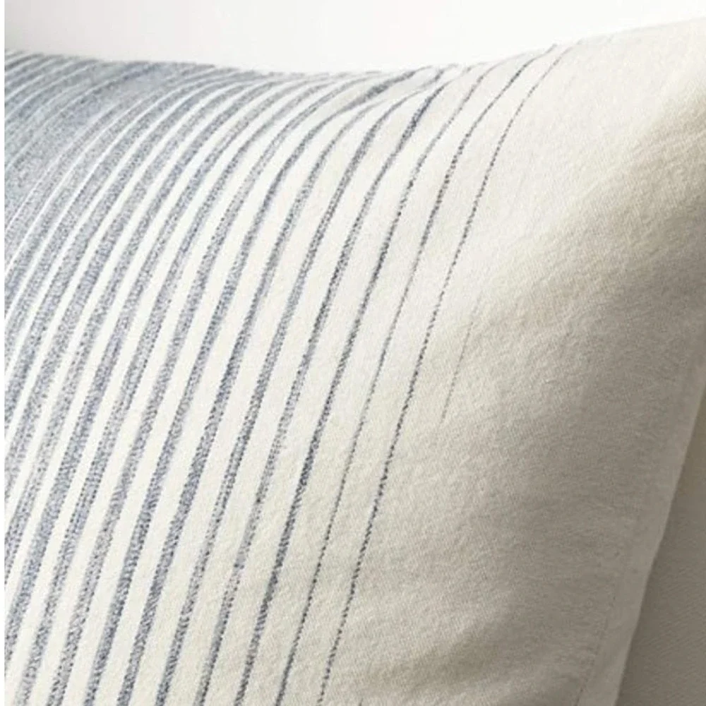 2 Ikea Cotton Throw Pillow‎ Covers Blue Natural 20x20